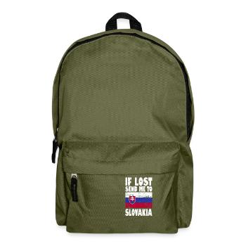 Slowakei Flagge Spruch - Rucksack - Olivgrün - Vorne
