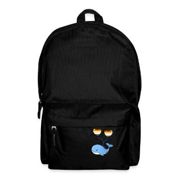 Whale Heart Balloon Gay Bear - Backpack - black - Front