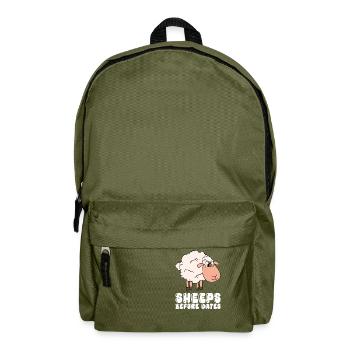 Sheep Before Dates - Backpack - olive green - Front