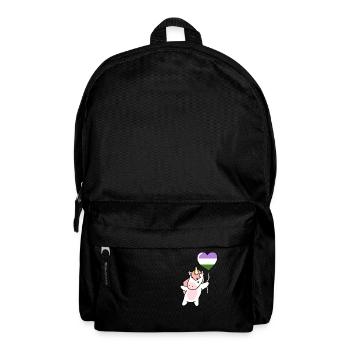 Unicorn Heart Balloon Genderqueer Pride - Sac à dos - noir - Devant
