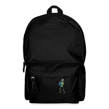 Skeleton Plays Saxophone Jazz Halloween Music - Backpack - black - Front