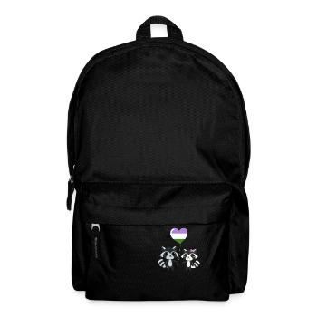 Raccoon pair Genderqueer Pride - Backpack - black - Front