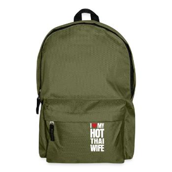 Cadeau de femme thaïlandaise - Sac à dos - vert olive - Devant