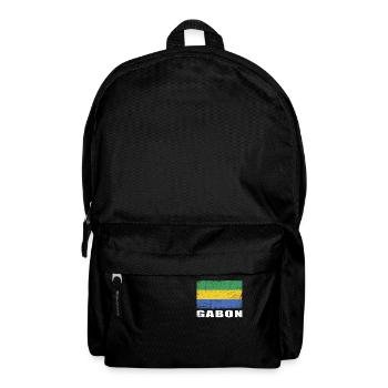 Gabon Flag Grunge Gabon Flag - Backpack - black - Front