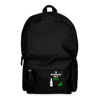 Pfeffi Saufen Pfefferminz Schnaps Party Spruch - Rucksack - Schwarz - Vorne