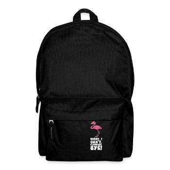 Funny flamingo graphics - Backpack - black - Front