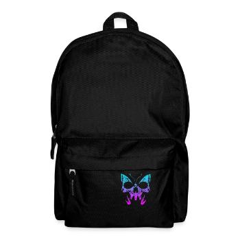 Gothic Schmetterling Totenkopf Knochen Skelett - Rucksack - Schwarz - Vorne