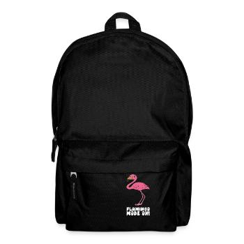 Drôles de graphismes flamants roses - Sac à dos - noir - Devant