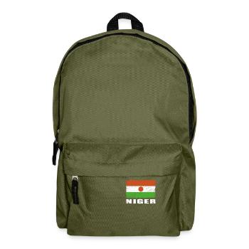 Niger Flagge Grunge Niger Fahne - Rucksack - Olivgrün - Vorne