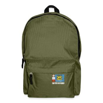Saint Pierre and Miquelon flag - Backpack - olive green - Front