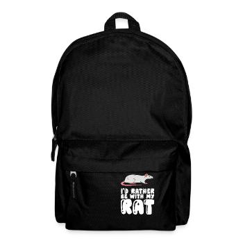 Ich Wäre Lieber Bei Meiner Ratte - Rucksack - Schwarz - Vorne