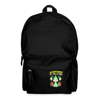Achtung Ich Bin Schon 1 Geburtstag Dinosaurier - Rucksack - Schwarz - Vorne
