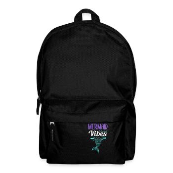 Mermaid Vibes Cute Women Girls - Backpack - black - Front