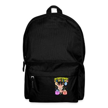 Achtung Ich Bin Schon 1 Geburtstag Hirsch - Rucksack - Schwarz - Vorne
