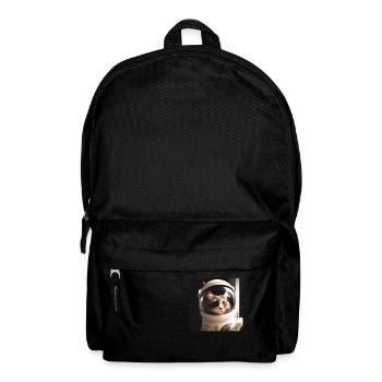 Katze im Weltraum - Rucksack - Schwarz - Vorne