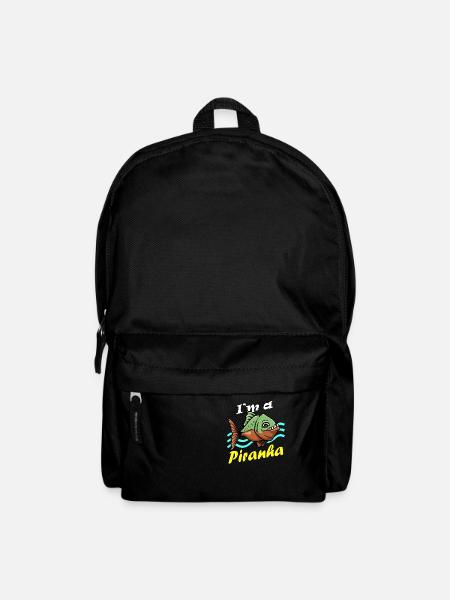 Piranha Geschenk - Rucksack - Schwarz