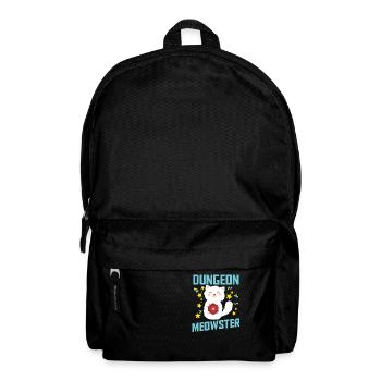 Dungeon Meowster | Nerdy Cat D20 RPG Fantasy Game - Backpack - black - Front