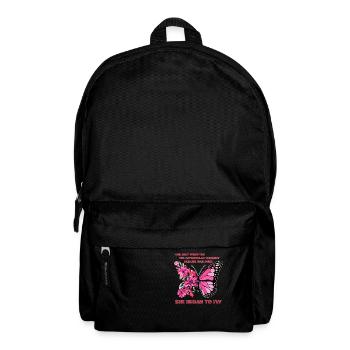 Butterfly Flower Floral Flowers Flowers - Backpack - black - Front