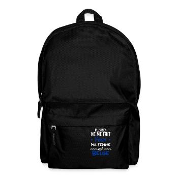 femme belge drôle | ma femme est belge - Sac à dos - noir - Devant
