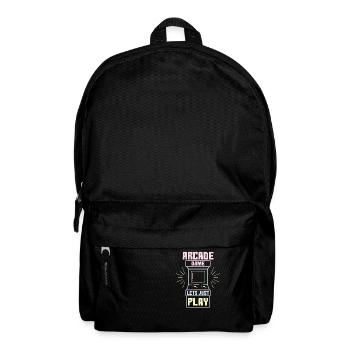 Arcade Game Lets Just Play Retro Video Games - Backpack - black - Front