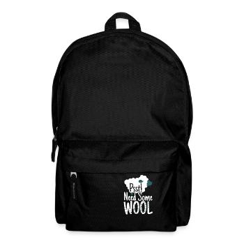Psst Need Some Wool Sheep Knitting - Backpack - black - Front