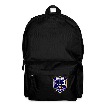Grammar Police, To Funny Teacher Costume To - Backpack - black - Front