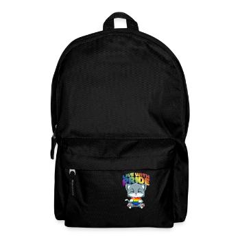 Leben mit Stolz LGBTQ Herz - Katze Umarmung LGBTQ - Rucksack - Schwarz - Vorne