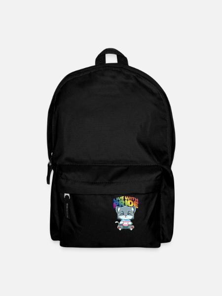 Niedliche Transgender Stolz Katze - Transgender - Rucksack - Schwarz