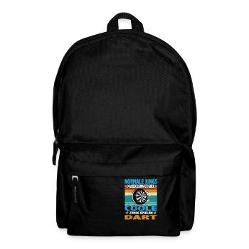 Normale Jungs Hausaufgaben coole Dart Darten - Rucksack - Schwarz - Vorne