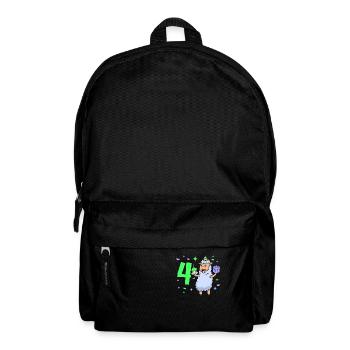 With sheep - girl birthday 4 years - Backpack - black - Front