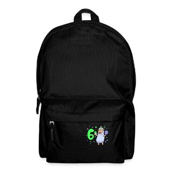 Mit Schaf - Mädchen Geburtstag 6 Jahre - Rucksack - Schwarz - Vorne