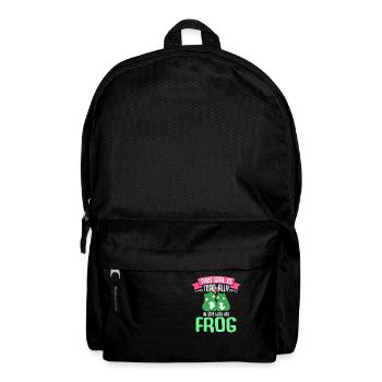 Cette fille est une alliée de crapaud amoureuse de sa grenouille - Sac à dos - noir - Devant