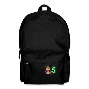 Mit Roter Panda - Kinder Geburtstag 5 Jahre - Rucksack - Schwarz - Vorne