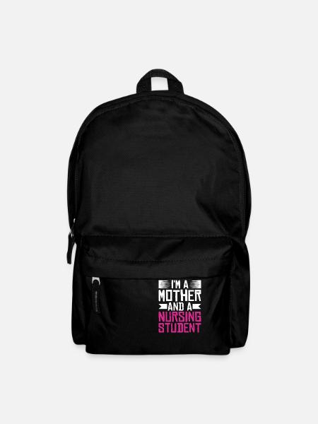 Je suis une mère et une étudiante en soins infirmiers - Sac à dos - noir