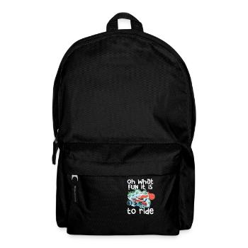 Santa Claus Riding Motorcycle Oh, what fun - Backpack - black - Front