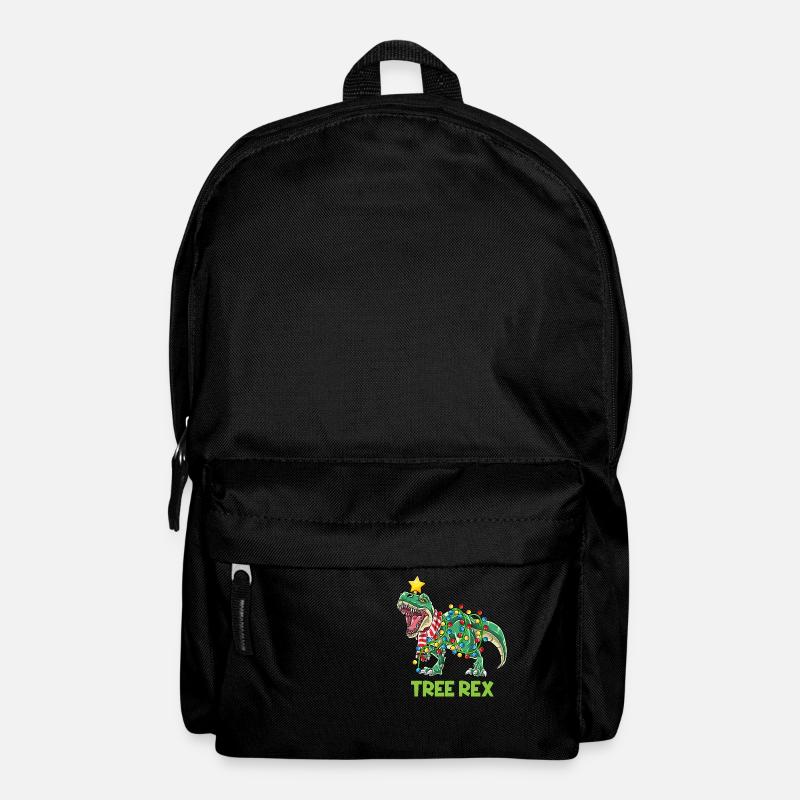 T-Rex Weihnachten Dinosaurier Weihnachtsbaum Dino - Rucksack - Schwarz