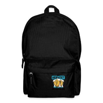 ER heiratet Wir sind nur zum Saufen da! Bräutigam - Rucksack - Schwarz - Vorne