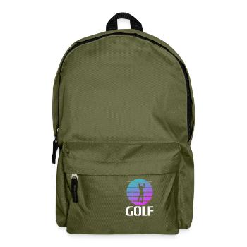 Retro Vintage Classic Golf Golfing Golfer - Rucksack - Olivgrün - Vorne