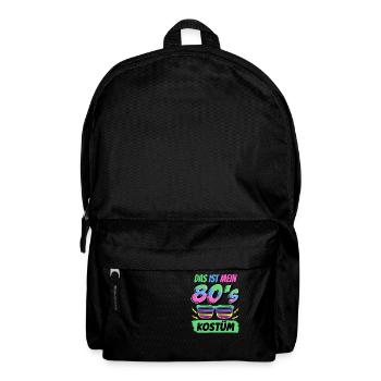 80er jahre Pary Mottoparty 80s Outfit - Rucksack - Schwarz - Vorne