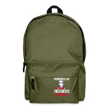 Angetrieben Von K-Pop Und Ramen Korean Music - Rucksack - Olivgrün - Vorne