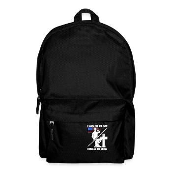 I Stand for The Flag I Kneel for The Cross - Rucksack - Schwarz - Vorne