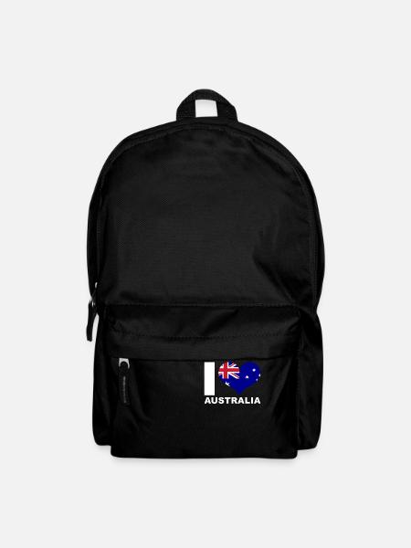 Ich liebe Australien Herz Flagge Australien - Rucksack - Schwarz