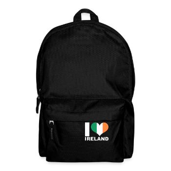 J’aime l’Irlande drapeau du cœur Irlande - Sac à dos - noir - Devant