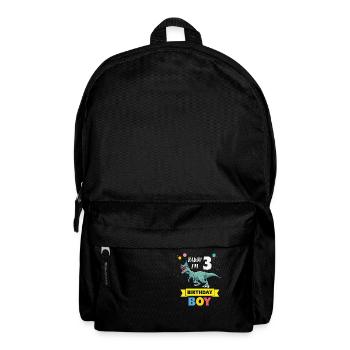 Kids 3 Year Old Shirt 3rd Birthday Boy T Rex - Rucksack - Schwarz - Vorne