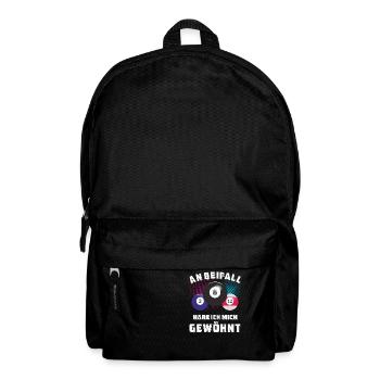 BILLARD AN BEIFALL HABE ICH MICH GEWÖHNT - Rucksack - Schwarz - Vorne