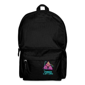 Retro Vintage Classic Powerlifting Powerlifter - Backpack - black - Front