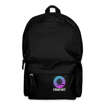 Retro Vintage Classic Crochet Crocheting Yarn - Rucksack - Schwarz - Vorne