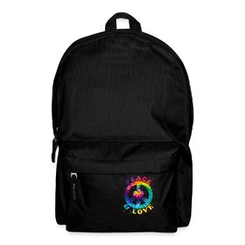 Peace Love Hippie - Backpack - black - Front