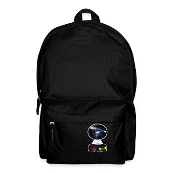 Roboter Weltraum Space beobachtet Warnschild - Rucksack - Schwarz - Vorne