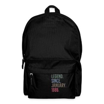 Legende seit Januar 1986 - Rucksack - Schwarz - Vorne
